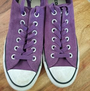 Purple Leather Converse